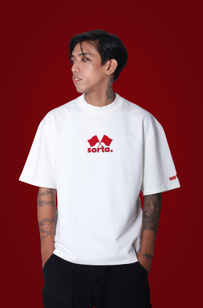 Red Flag. Velvet - Korean Oversized T-Shirt