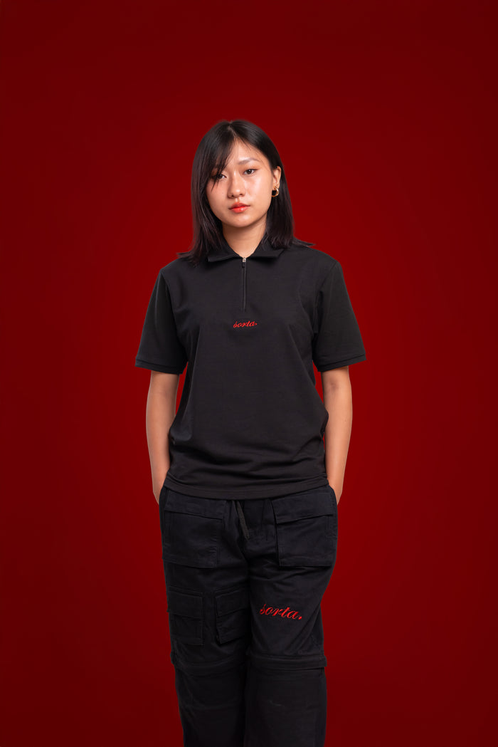 Signature - Relaxed Zipped Polo Tshirt