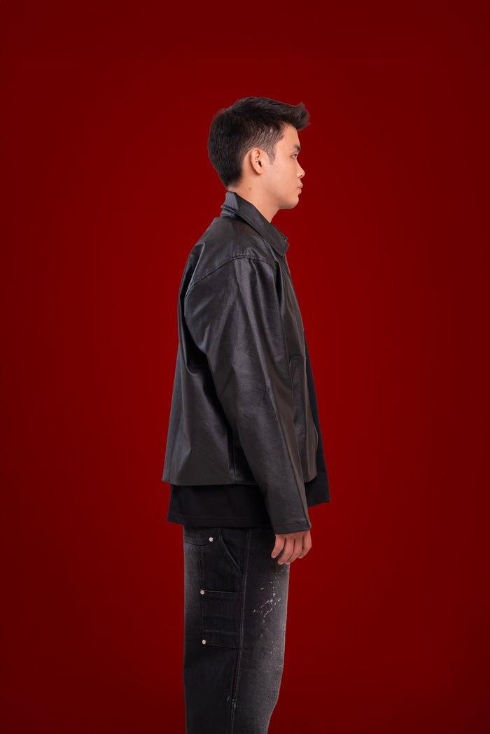 Classic Relaxed Leather Jacket