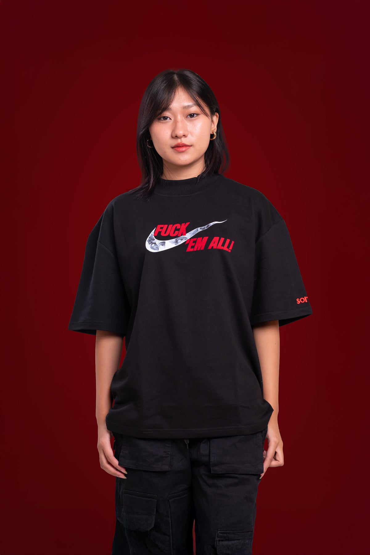F*#k 'Em All! - Korean Oversized T-Shirt
