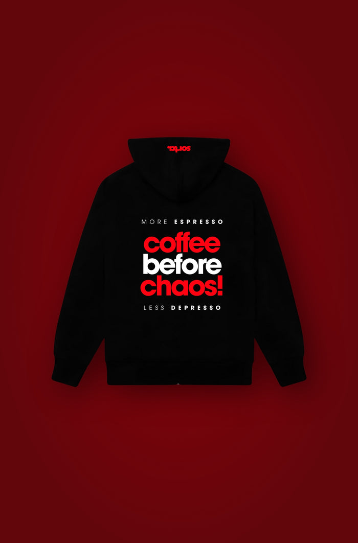 Coffee Before Chaos. - Korean Oversized Hoodie