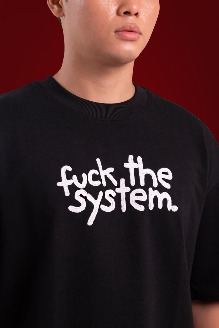F*#k the System! - Korean Oversized T-Shirt