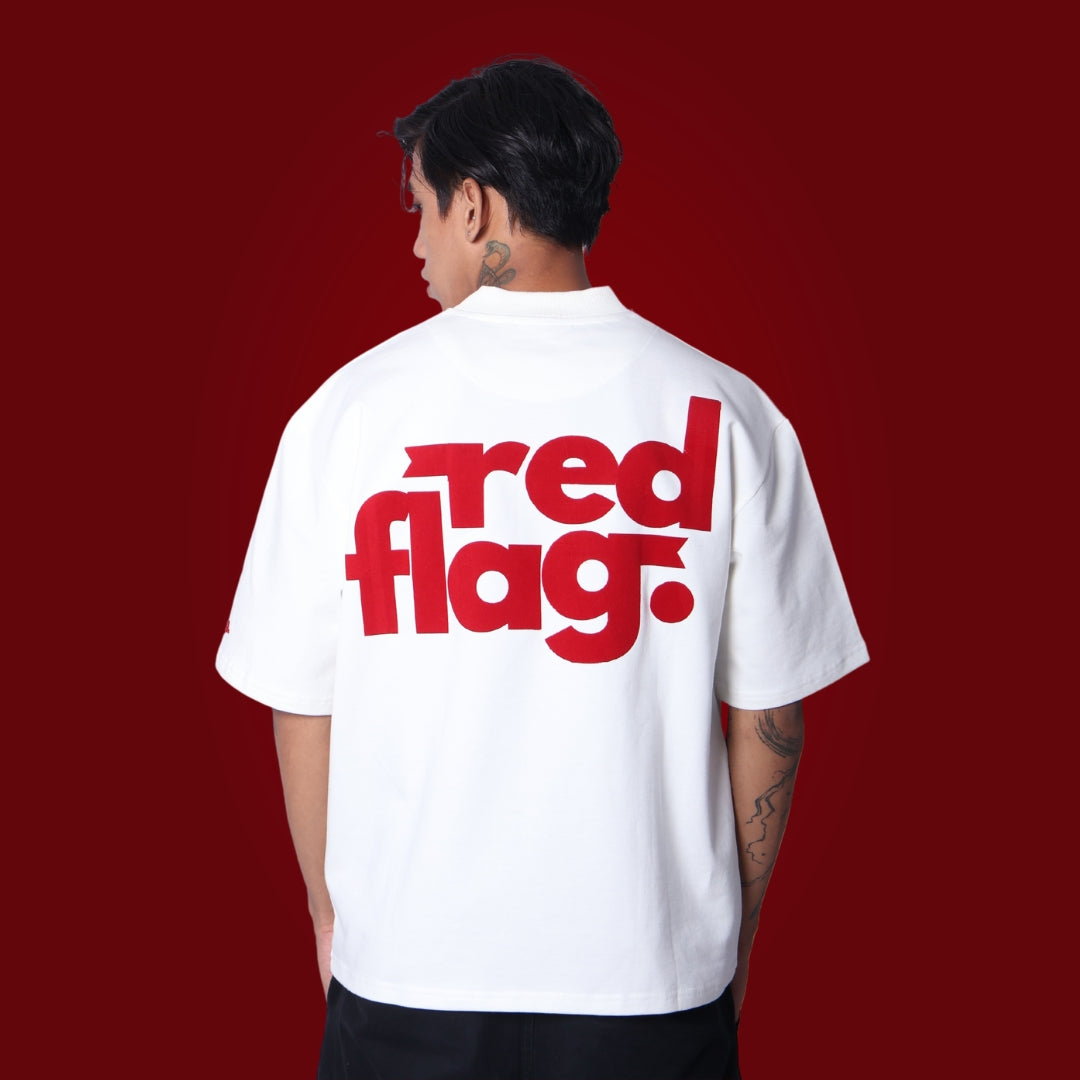 Red Flag. Velvet - Korean Oversized T-Shirt