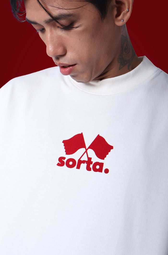 Red Flag. Velvet - Korean Oversized T-Shirt