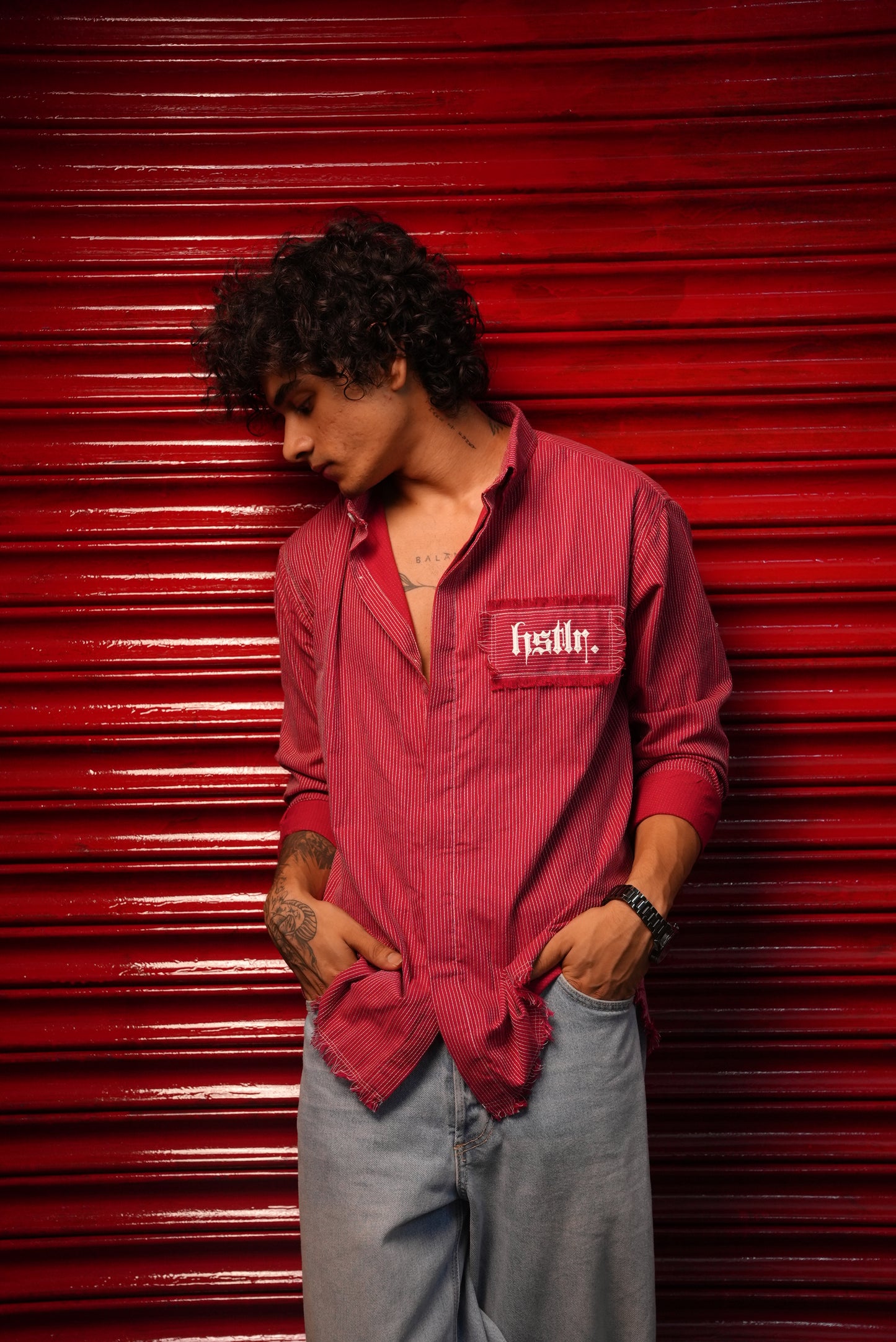 hstlr. straight fit shirt
