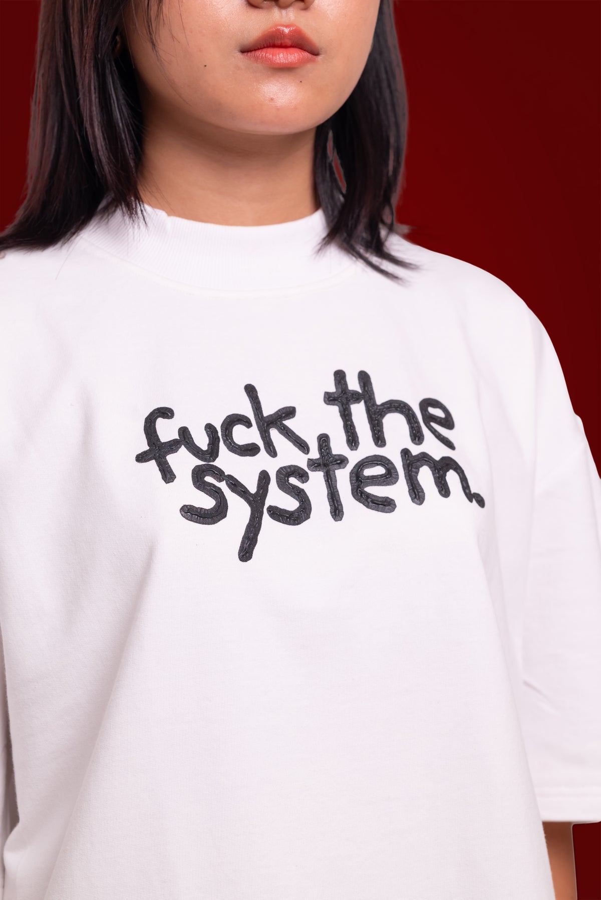 F*#k the System! - Korean Oversized T-Shirt
