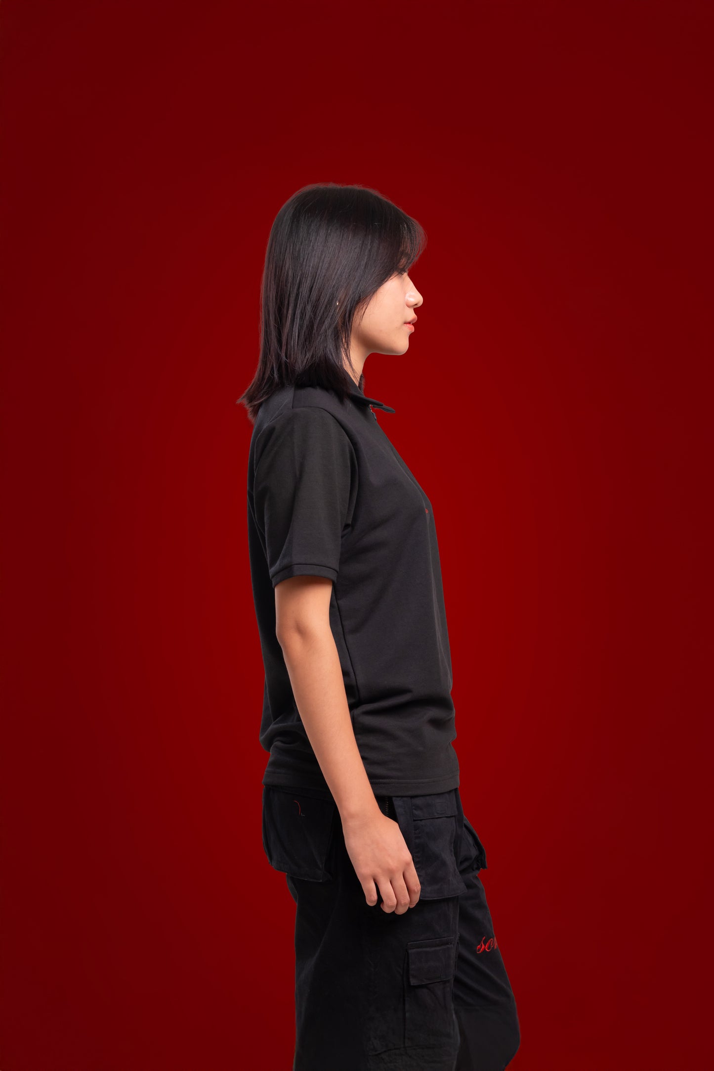 signature zipped polo.