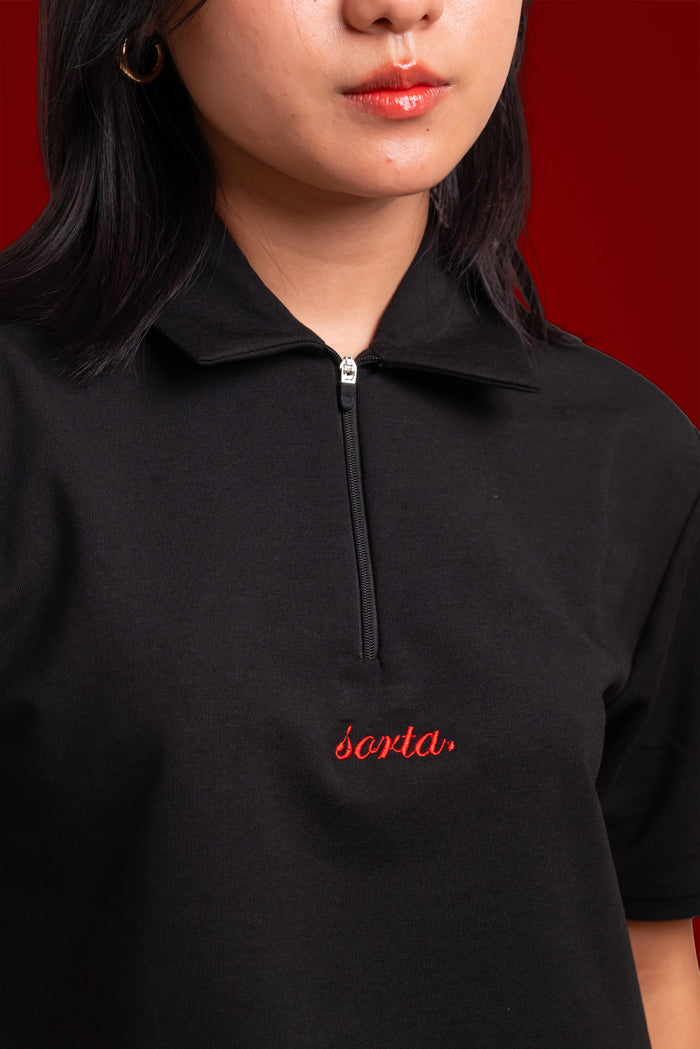 Signature - Relaxed Zipped Polo Tshirt