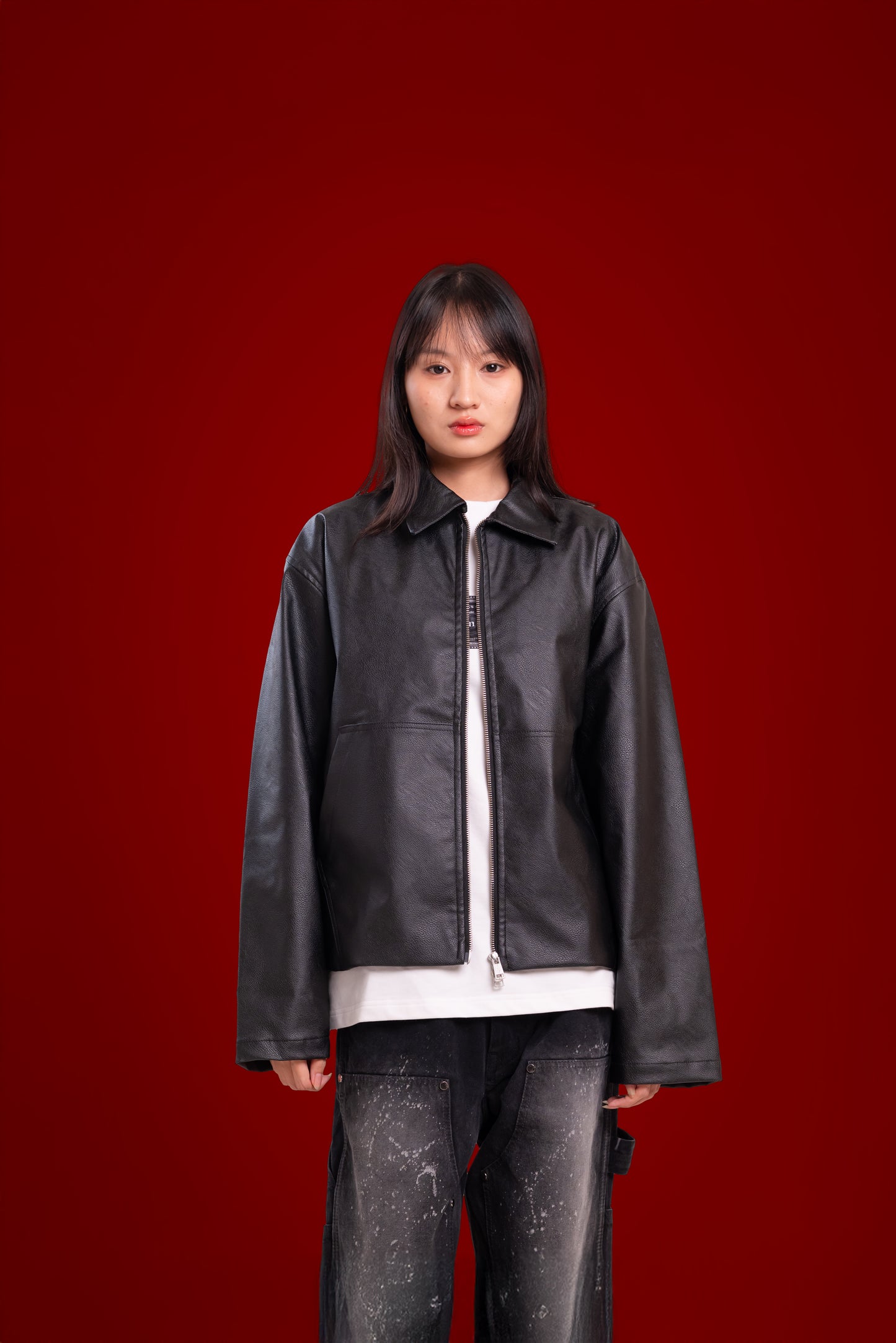 classic leather jacket.