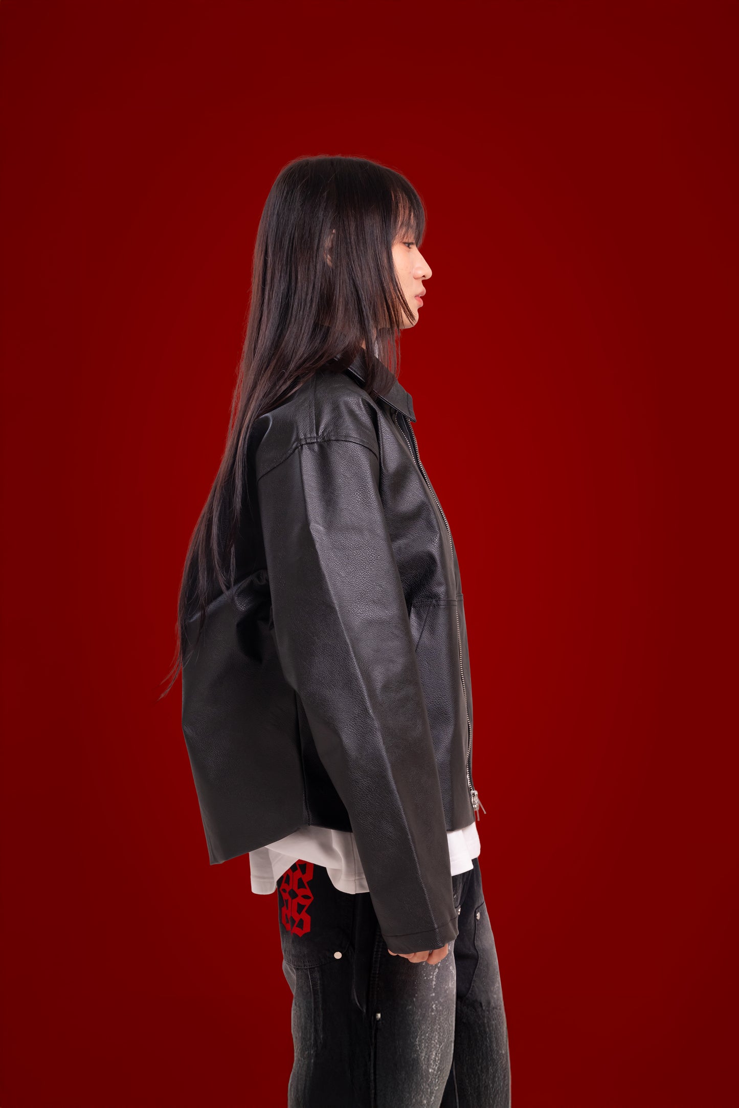 classic leather jacket.