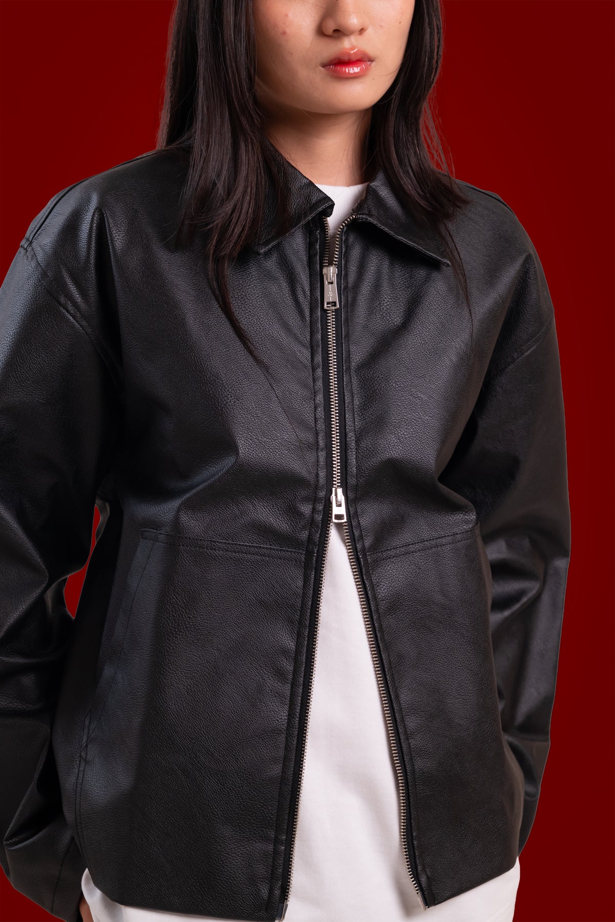 Classic Relaxed Leather Jacket