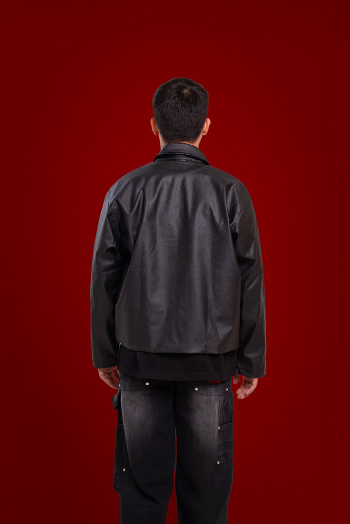 Classic Relaxed Leather Jacket