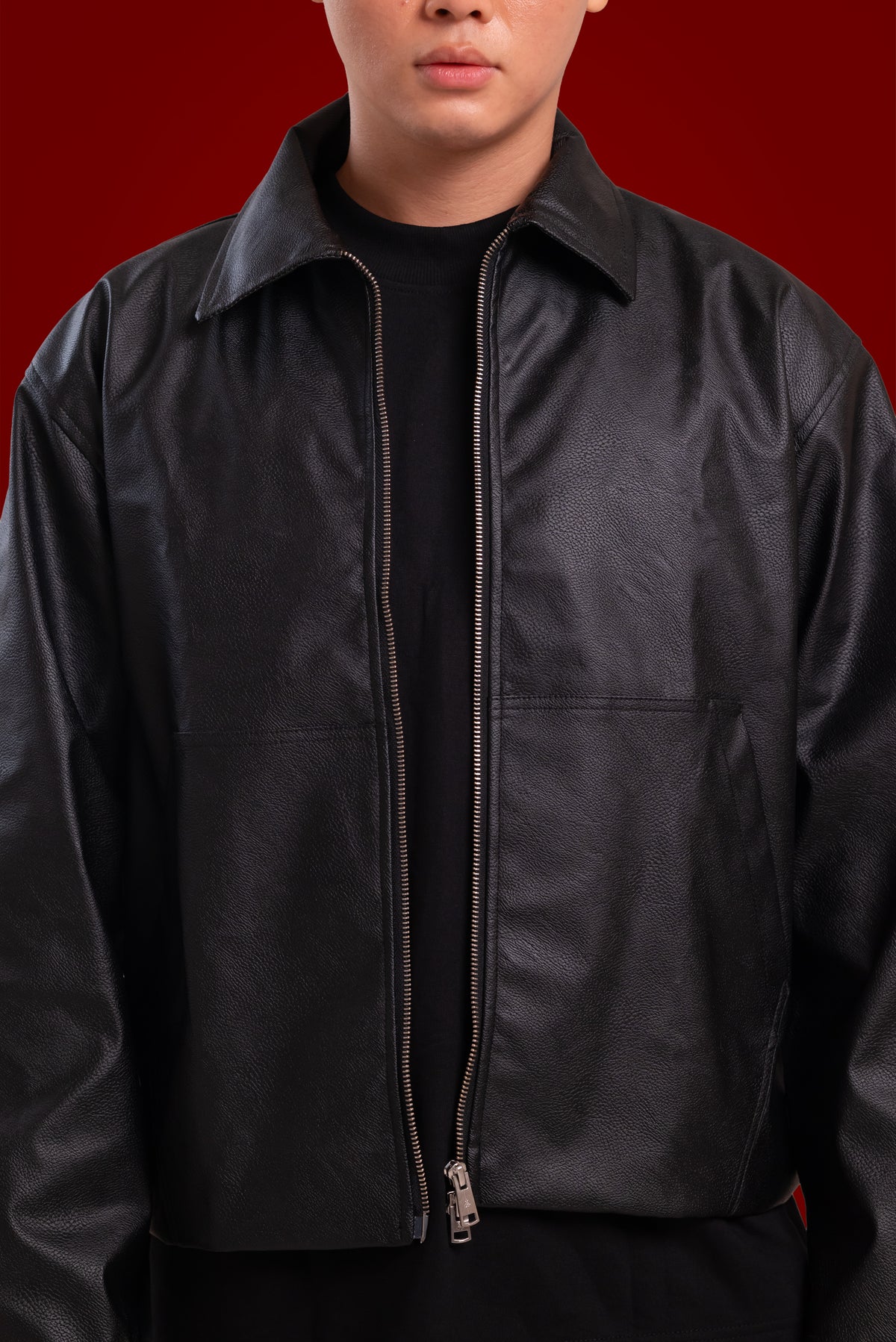 Classic Relaxed Leather Jacket