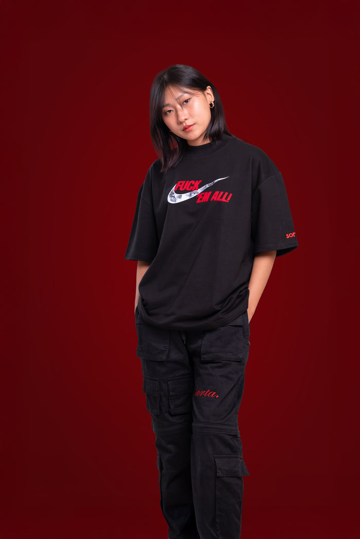 F*#k 'Em All! - Korean Oversized T-Shirt