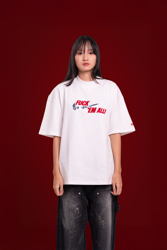 f*#k 'em all! - white.