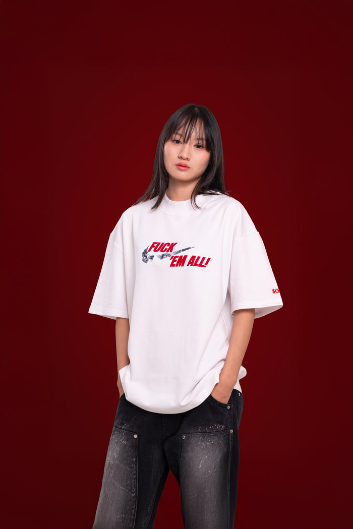 F*#k 'Em All! - Korean Oversized T-Shirt
