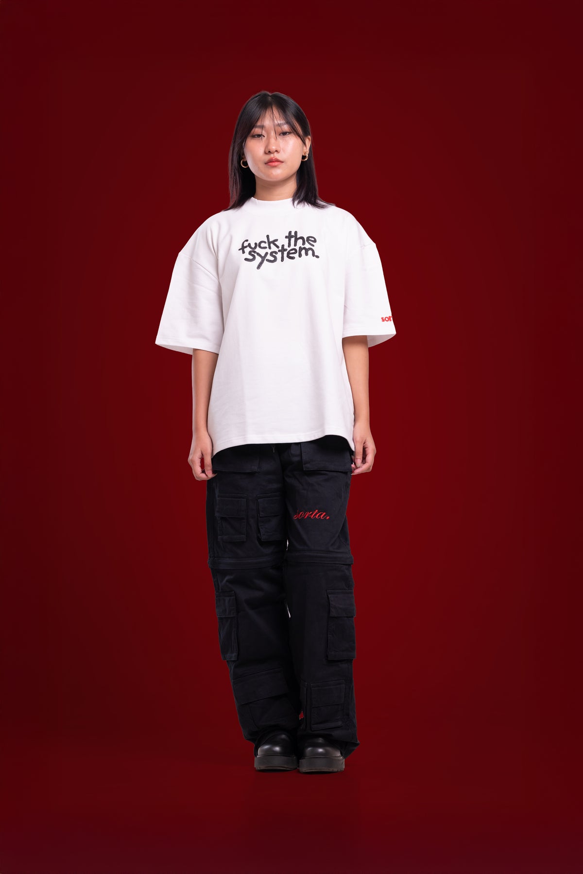 F*#k the System! - Korean Oversized T-Shirt