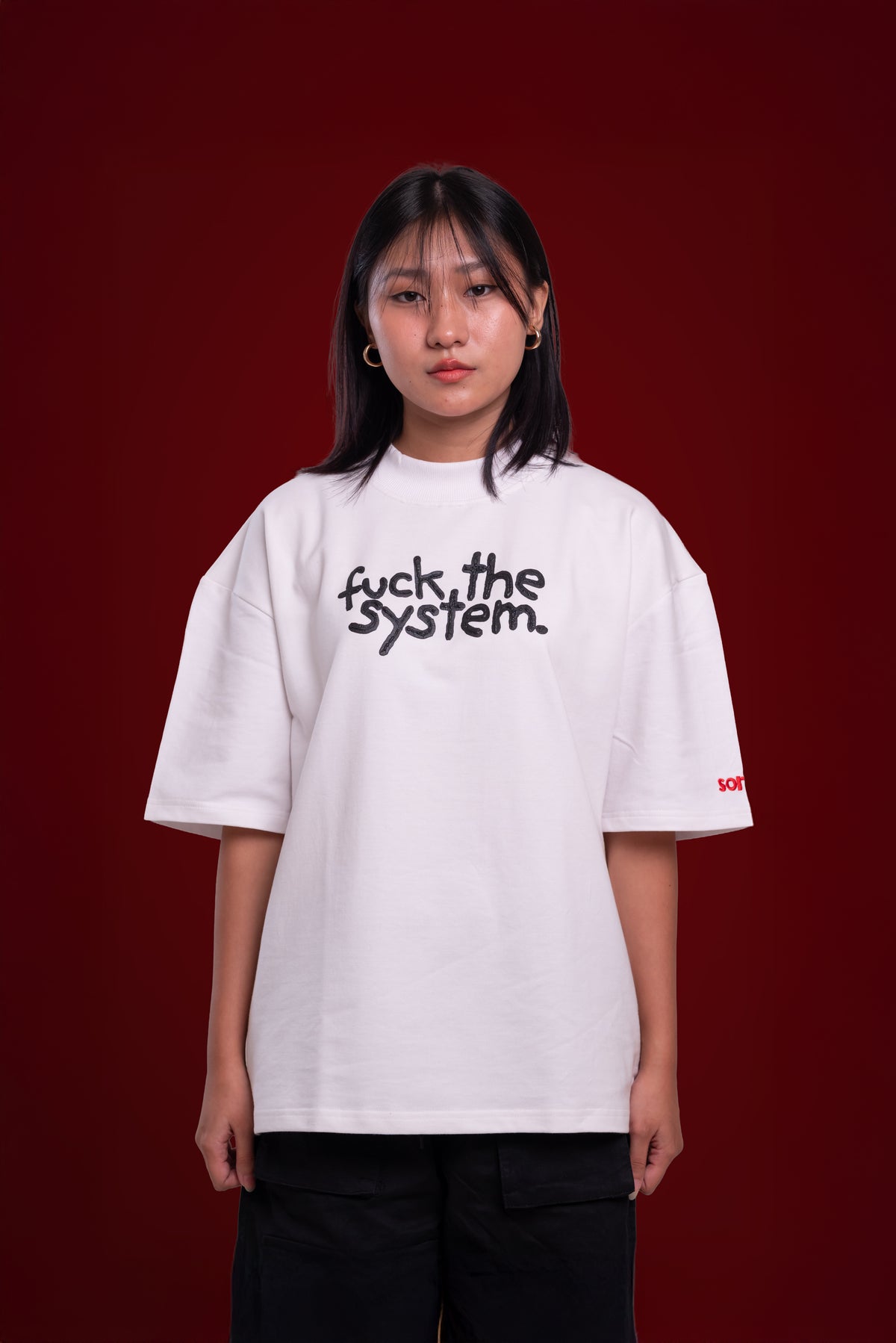 F*#k the System! - Korean Oversized T-Shirt