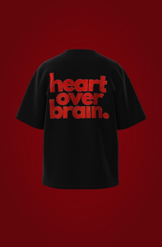 heart over brain. - midnight black.